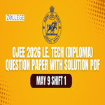 OJEE 2026 LE Tech Diploma Question Paper May 9 Shift 1 with Solution Pdf